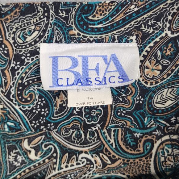 Vintage BEA Classics Skirt Womens Size 14 Paisley Print A Line Midi - Picture 3 of 8